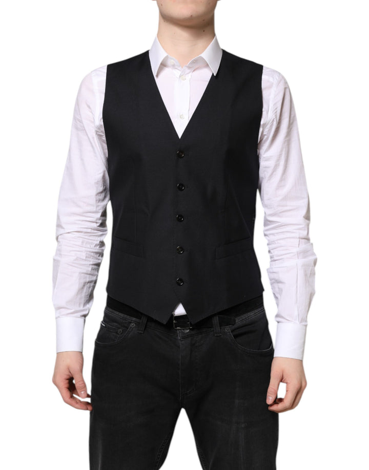 Chaleco formal Dolce & Gabbana de lana negra