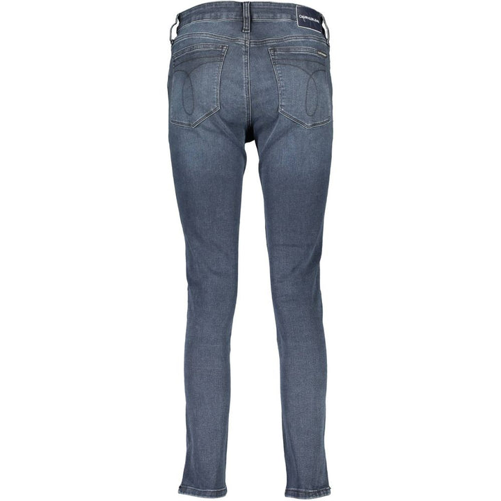 Calvin Klein Blu Cotton Women Skinny Jean