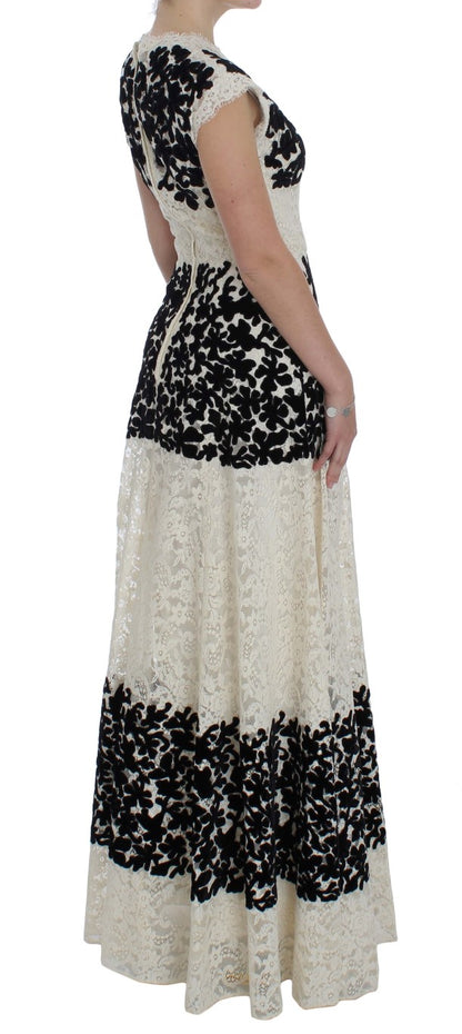 Robe longue de bal Dolce & Gabbana en dentelle florale Ricamo
