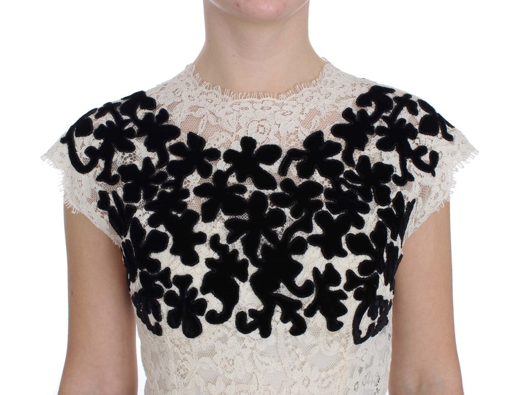 Robe longue de bal Dolce & Gabbana en dentelle florale Ricamo