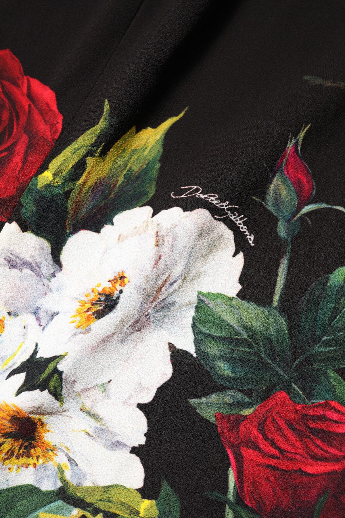 Robe fourreau sans manches Dolce & Gabbana noire à imprimé floral