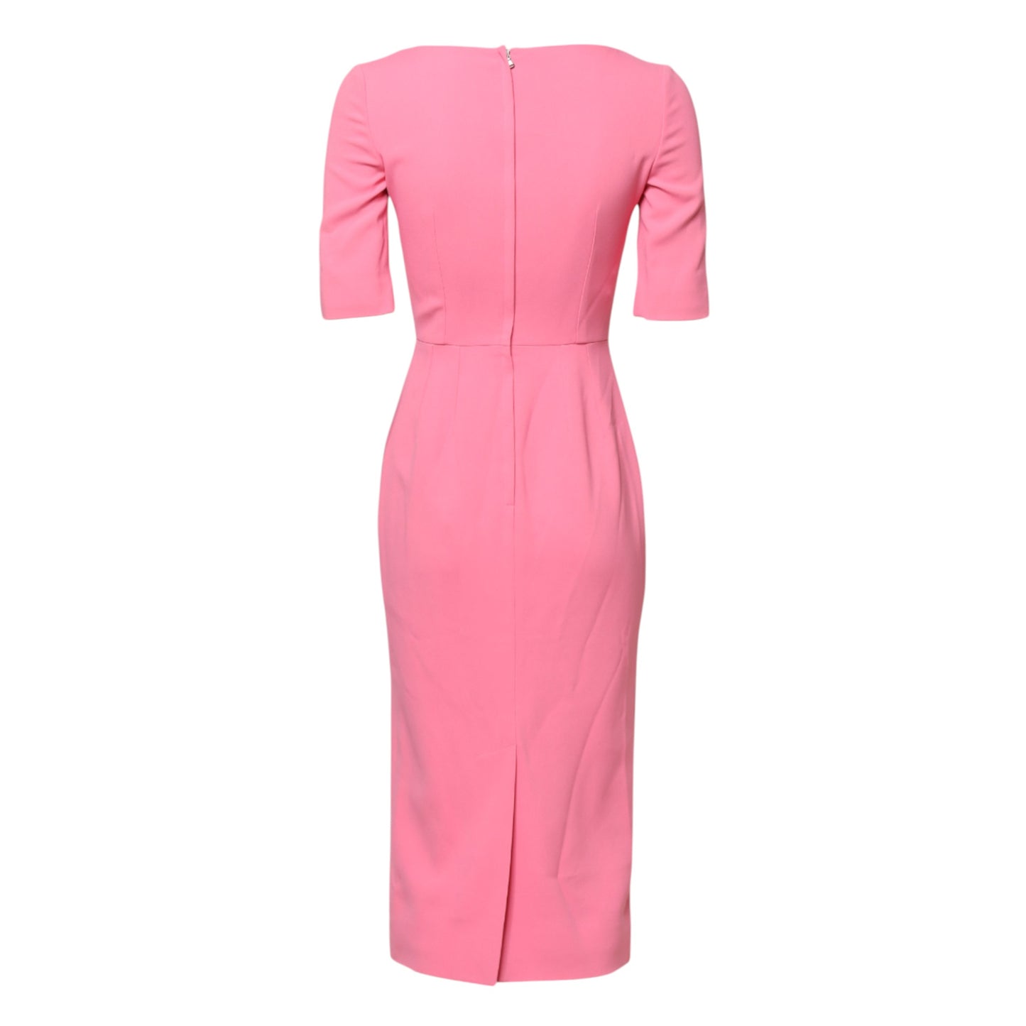 Robe fourreau midi Dolce & Gabbana rose en viscose à manches courtes