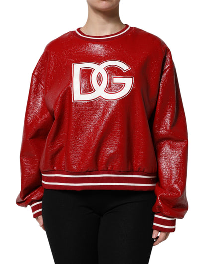 Jersey Dolce & Gabbana de Lana Roja con Logotipo DG Bordado