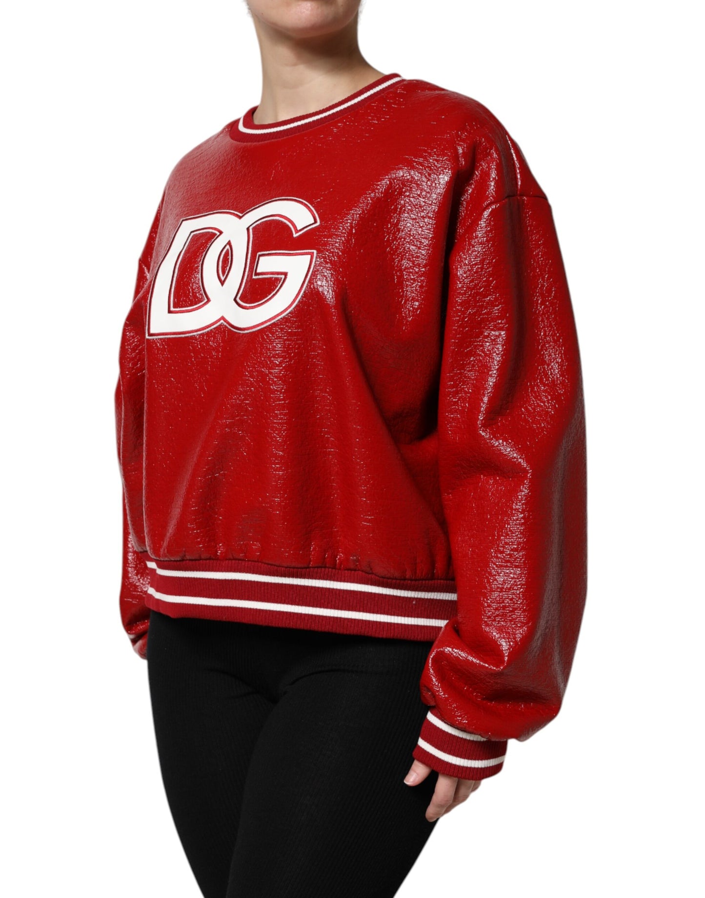 Jersey Dolce & Gabbana de Lana Roja con Logotipo DG Bordado