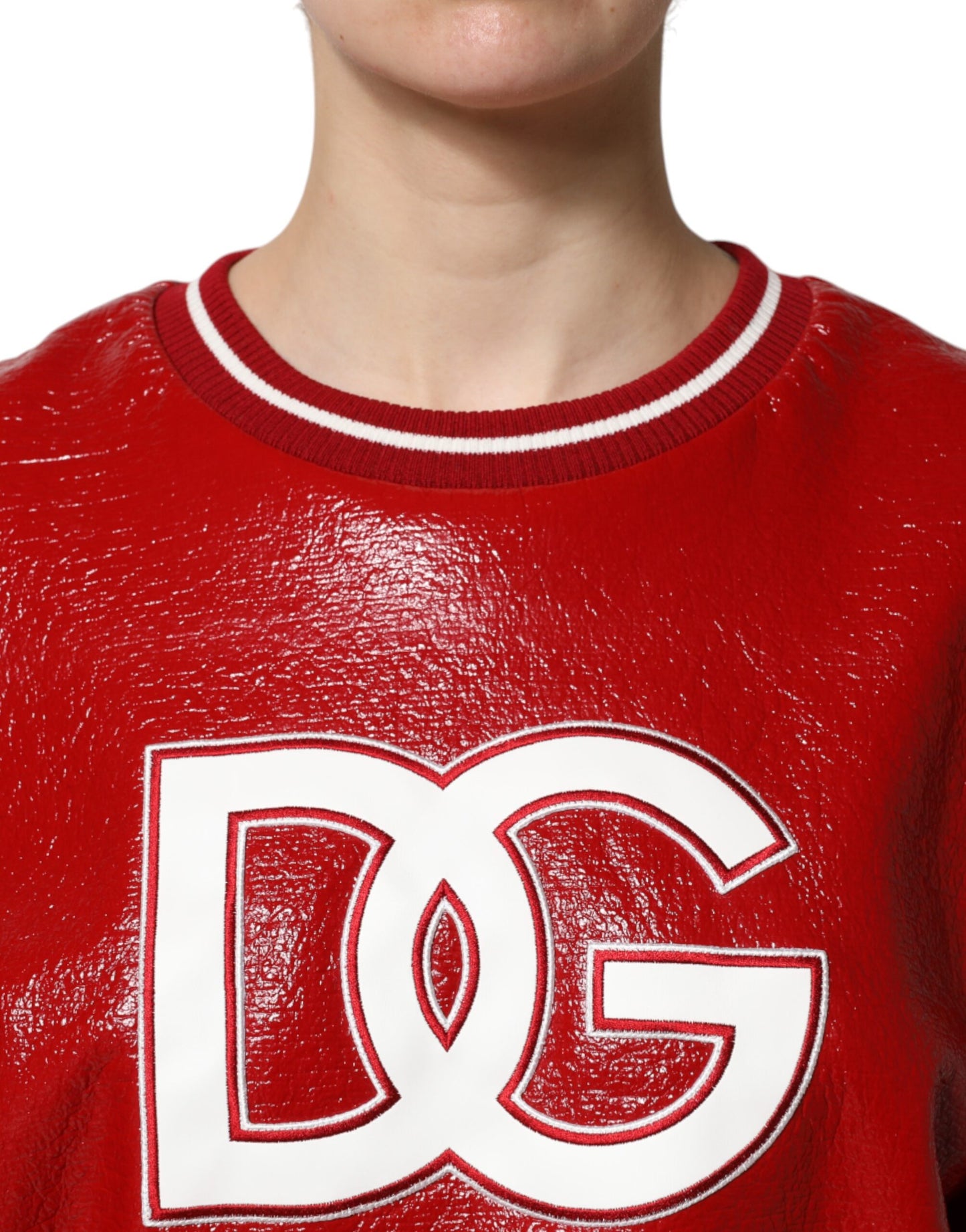 Jersey Dolce & Gabbana de Lana Roja con Logotipo DG Bordado