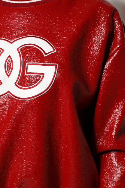 Jersey Dolce & Gabbana de Lana Roja con Logotipo DG Bordado