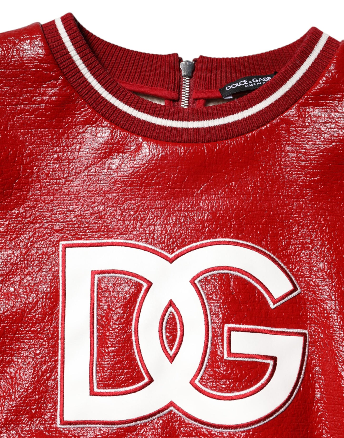 Jersey Dolce & Gabbana de Lana Roja con Logotipo DG Bordado