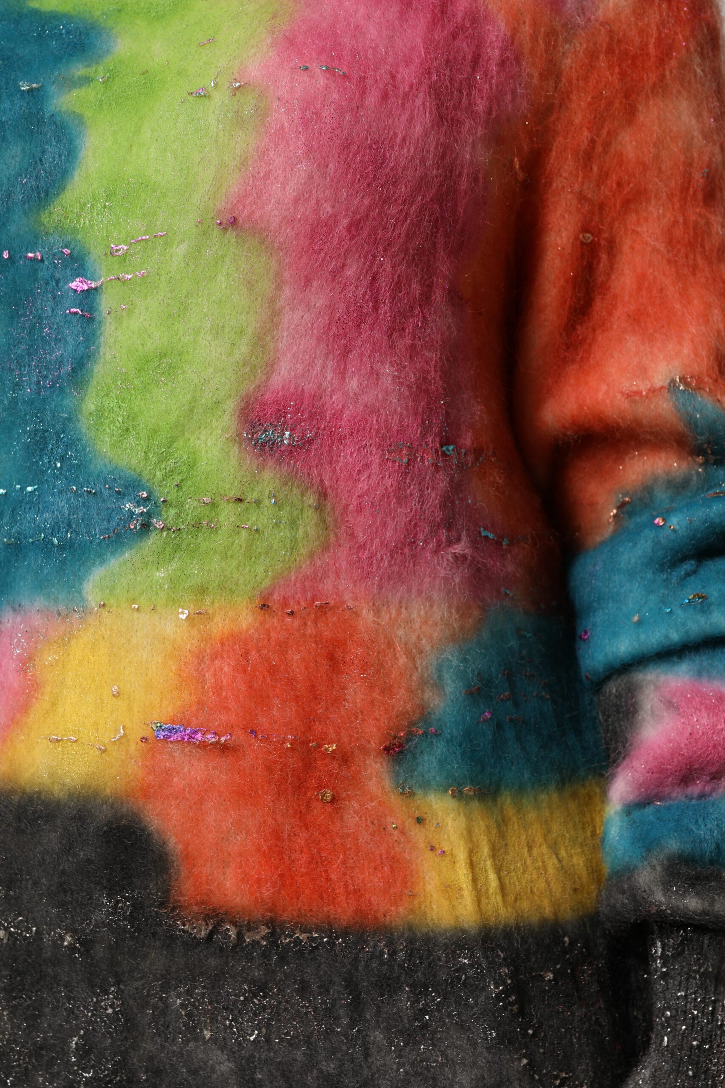 Suéter de cuello alto multicolor de mohair de Dolce & Gabbana