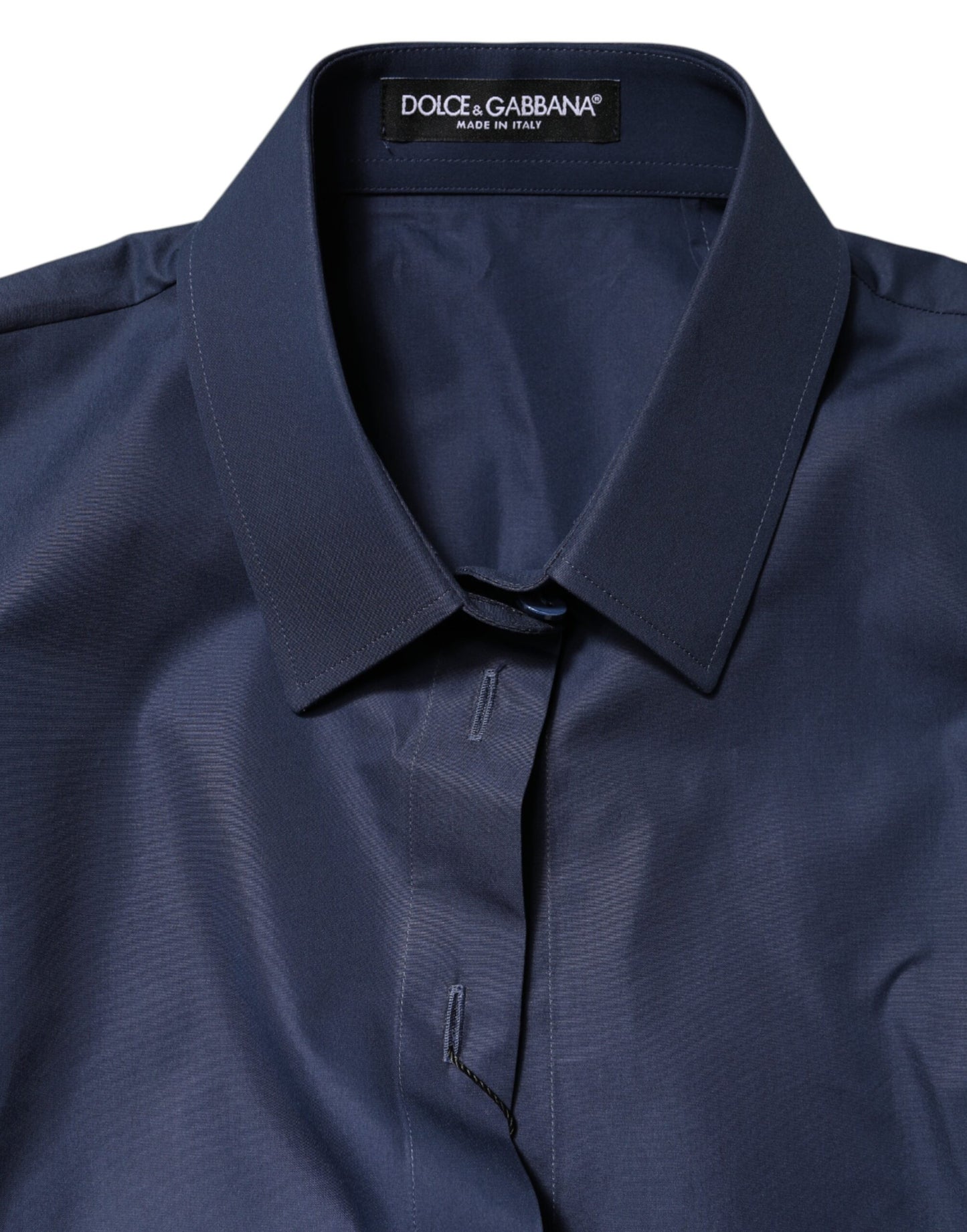 Haut Dolce & Gabbana en coton bleu à manches courtes boutonné