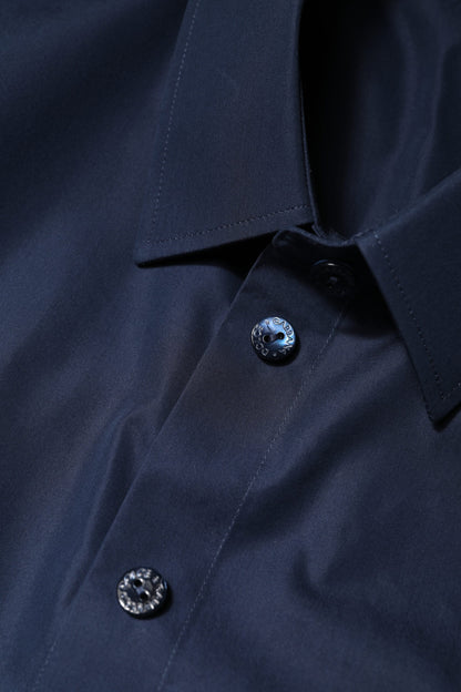 Haut Dolce & Gabbana en coton bleu à manches courtes boutonné
