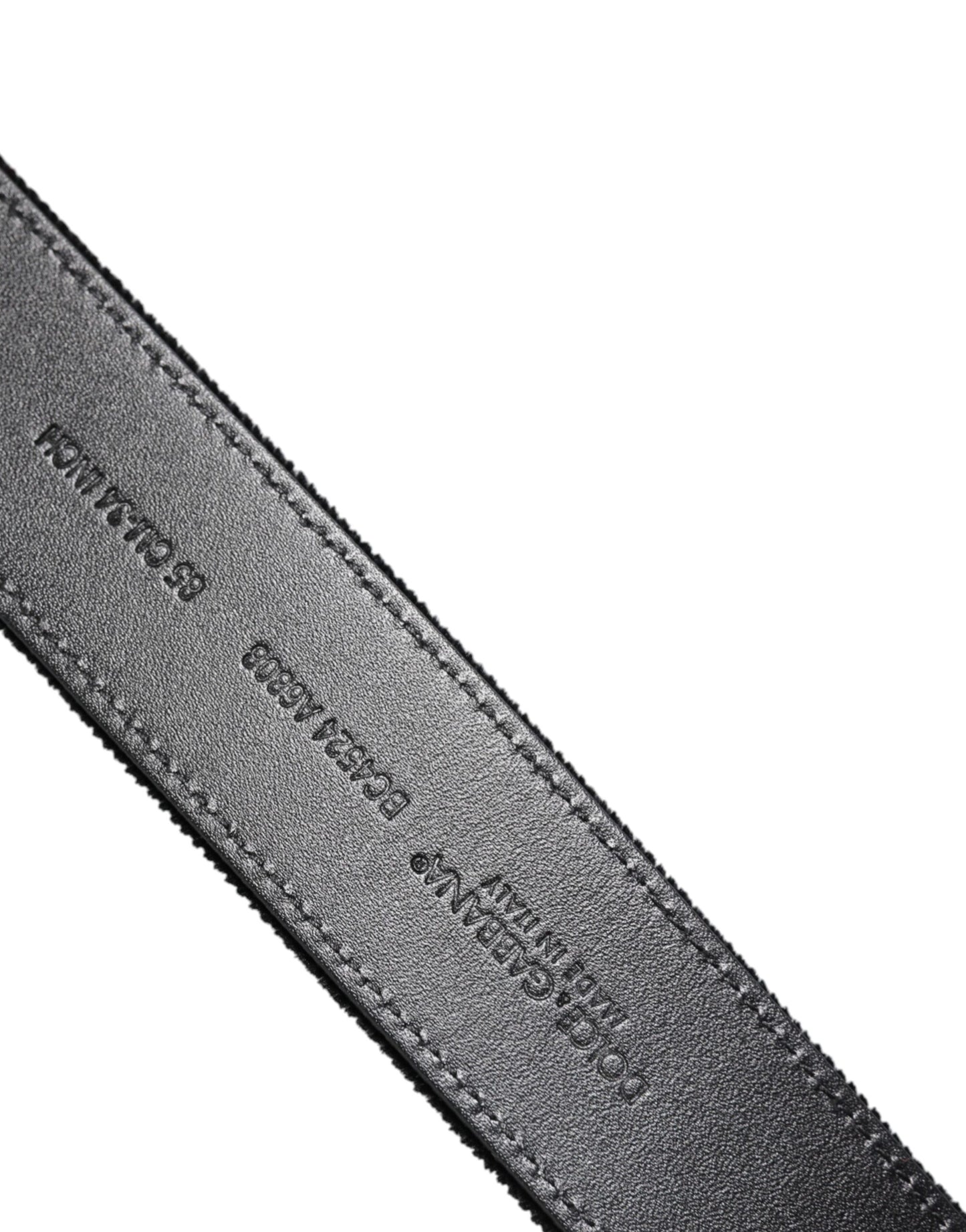 Ceinture Dolce & Gabbana en coton noir avec boucle en métal argenté