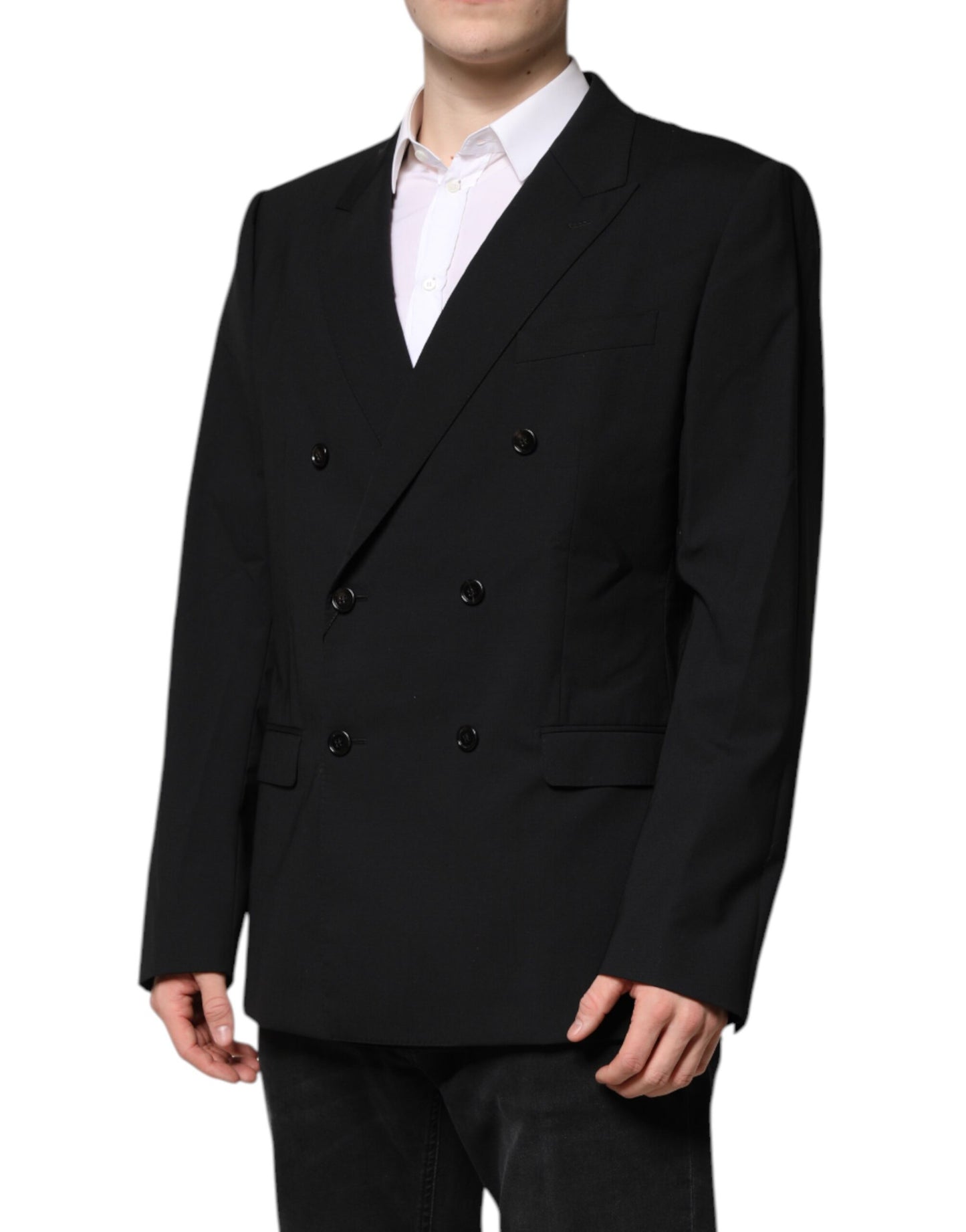 Chaqueta de Traje Cruzada MARTINI Negra Dolce & Gabbana