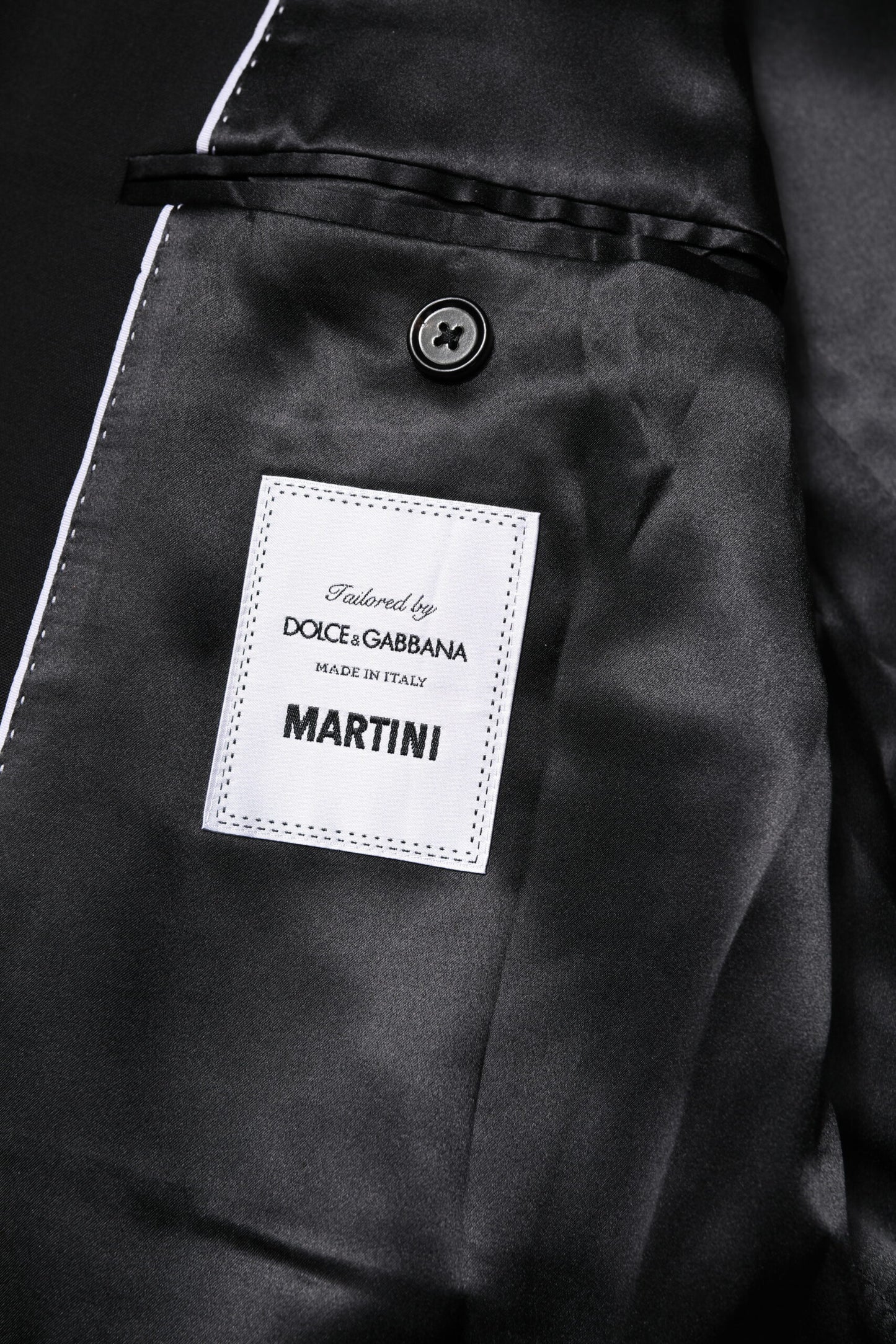Chaqueta de Traje Cruzada MARTINI Negra Dolce & Gabbana