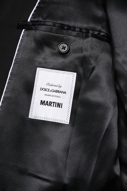 Chaqueta de Traje Cruzada MARTINI Negra Dolce & Gabbana