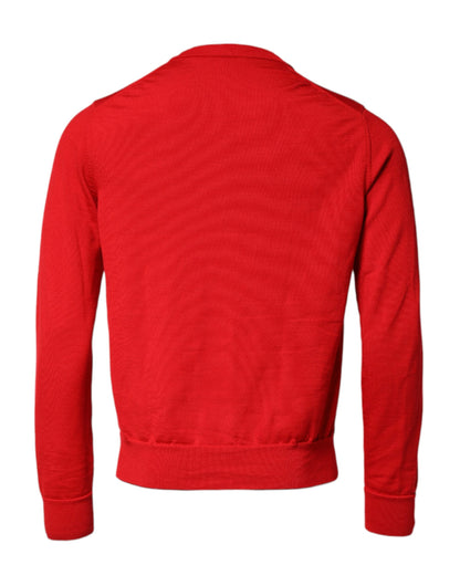 Suéter Dolce & Gabbana de hombre con cuello redondo y estampado de ojos rojos