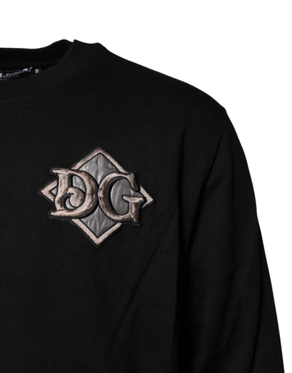 Sudadera Dolce & Gabbana Negra con Logotipo Bordado