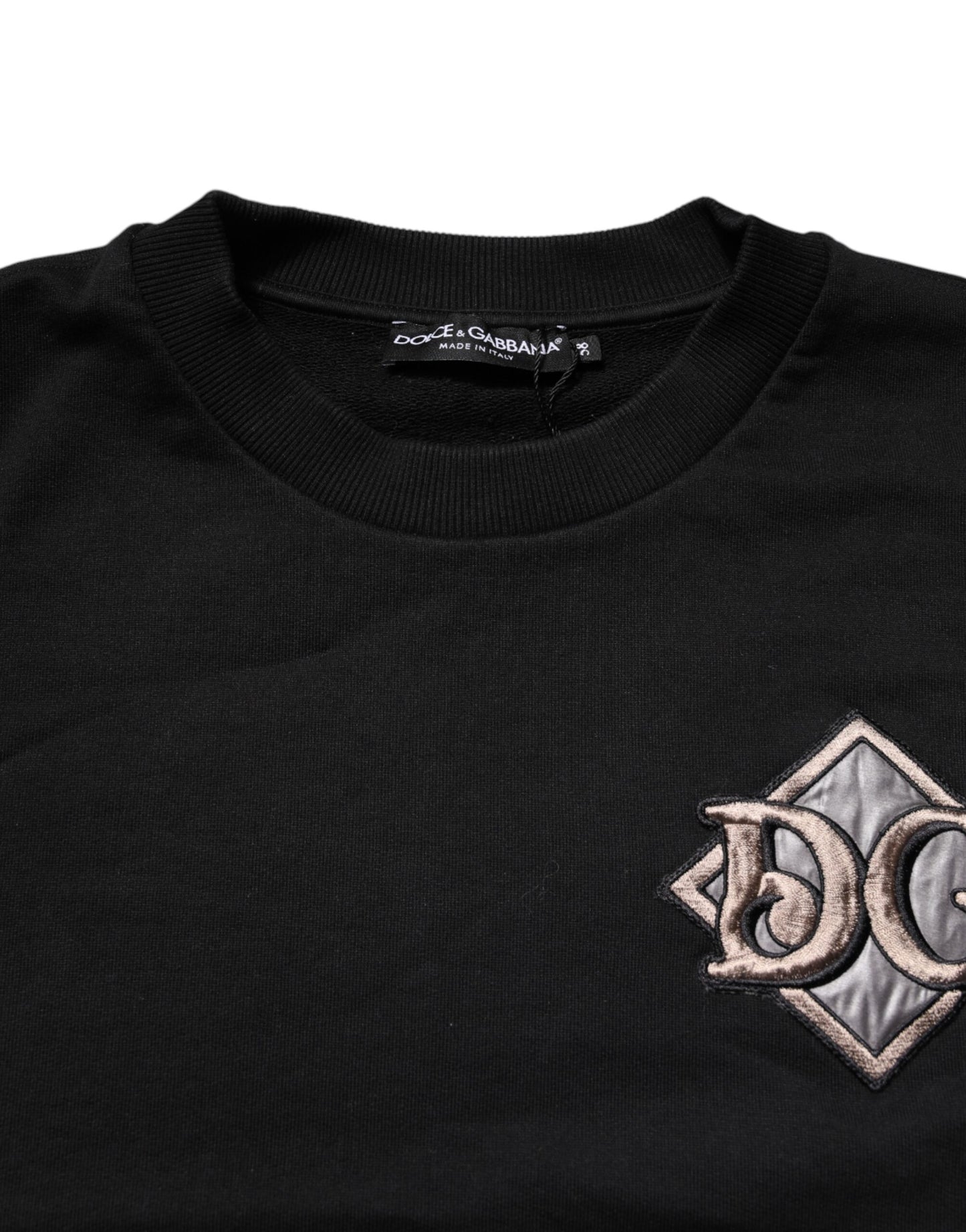 Sudadera Dolce & Gabbana Negra con Logotipo Bordado