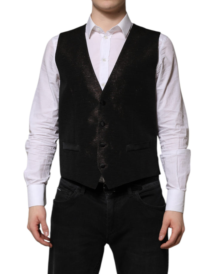 Gilet de costume Dolce & Gabbana marron foncé pour homme
