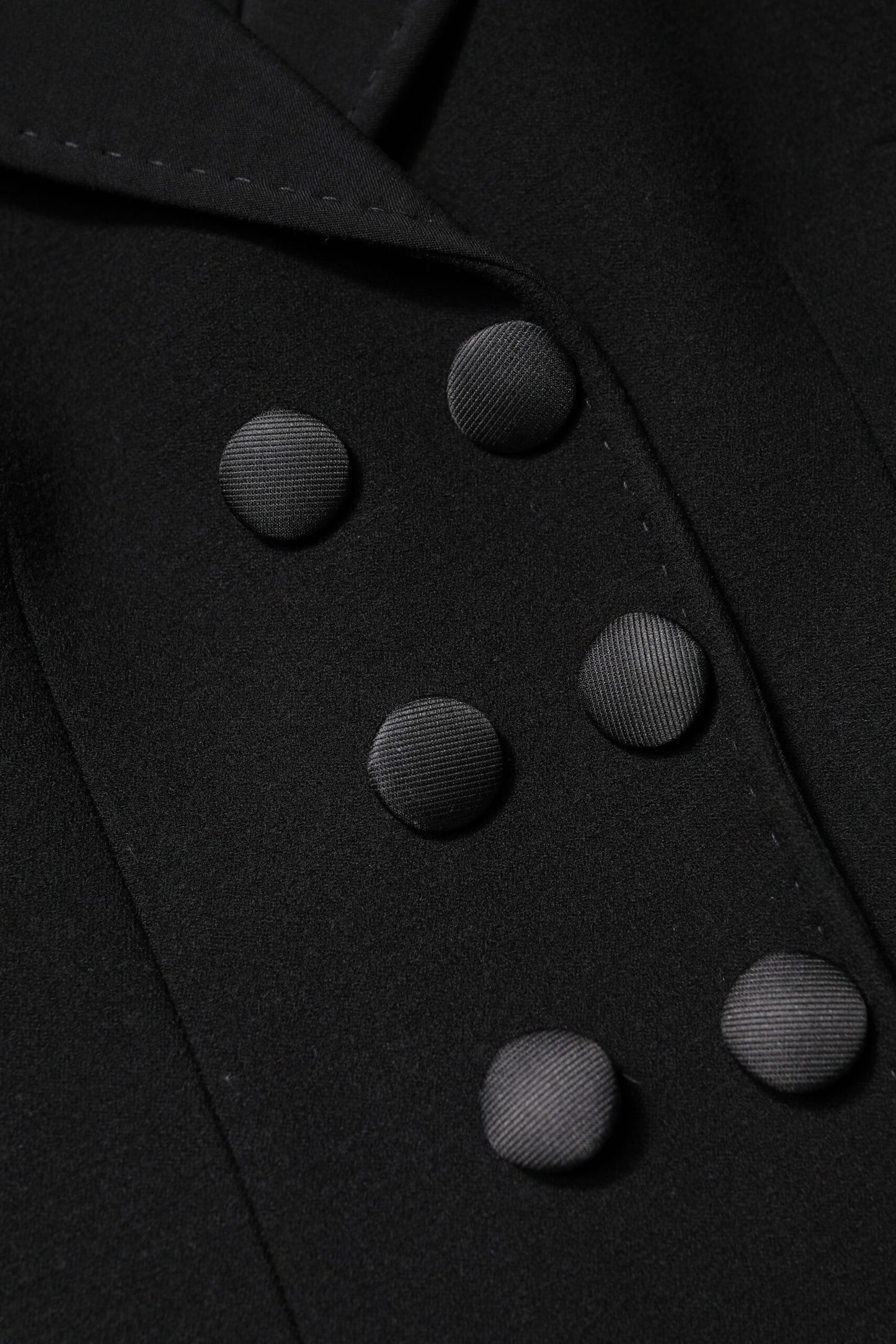 Chaqueta de abrigo cruzada de lana negra de Dolce & Gabbana