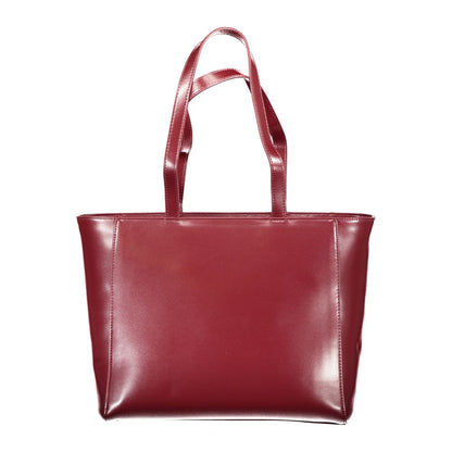Mario Valentino Rosso Polyurethane Women's Shoulder Bag
