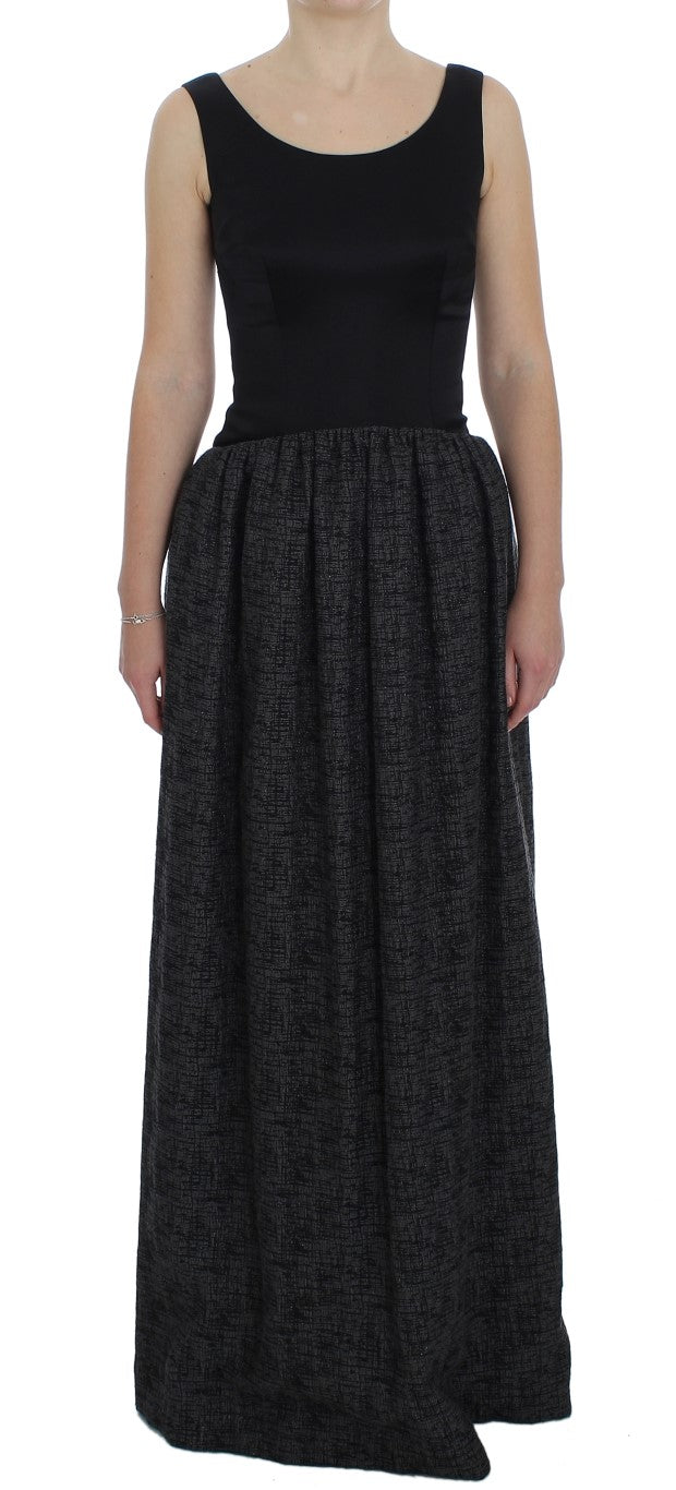Robe Fourreau Longue Dolce & Gabbana Noir Gris