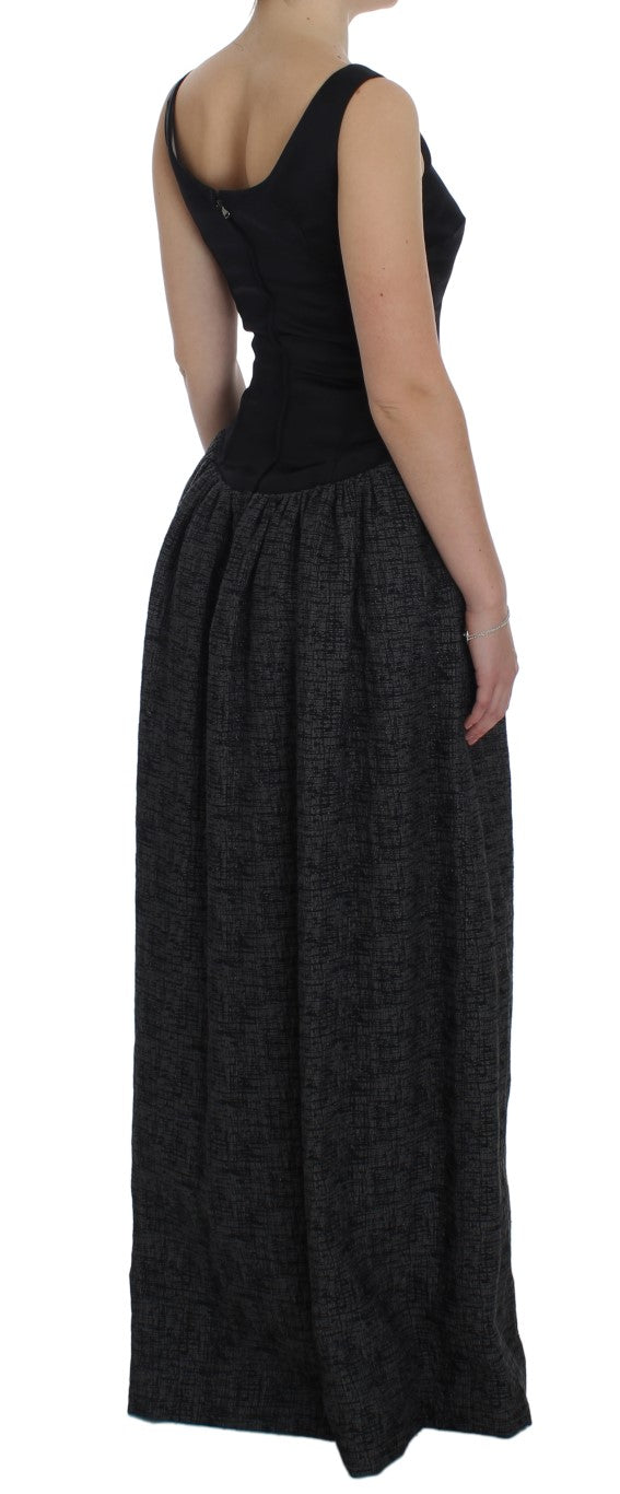 Robe Fourreau Longue Dolce & Gabbana Noir Gris