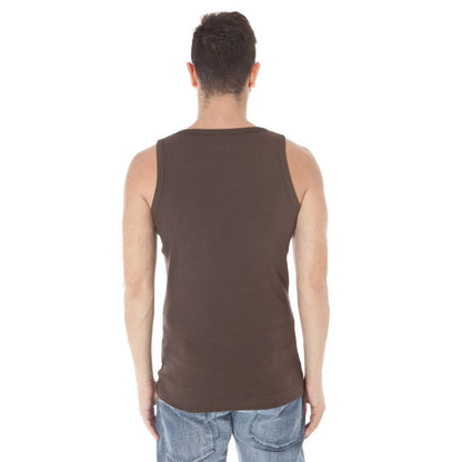 Zuelements Marrone Cotton Mens T-Shirt