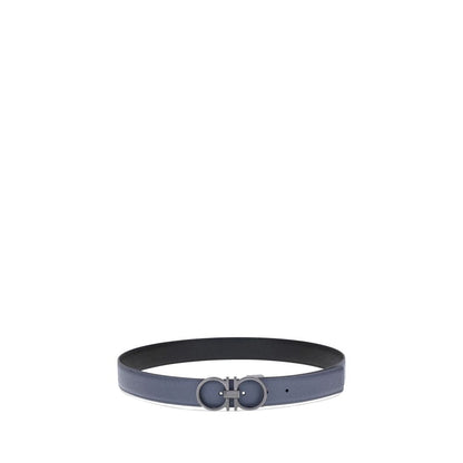 Ceinture Ferragamo en cuir de veau bleu Bos Taurus