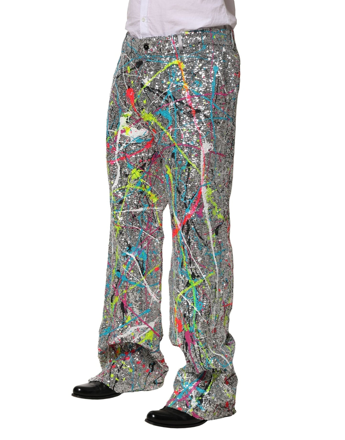 Pantalon Dolce & Gabbana multicolore orné de sequins