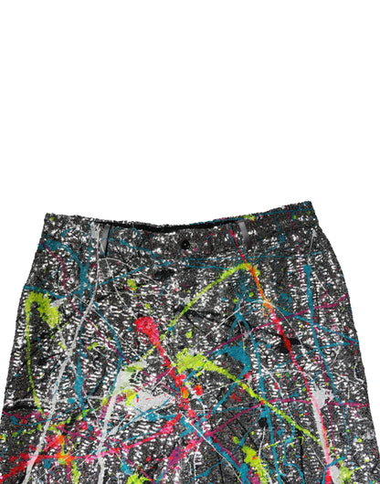 Pantalon Dolce & Gabbana multicolore orné de sequins
