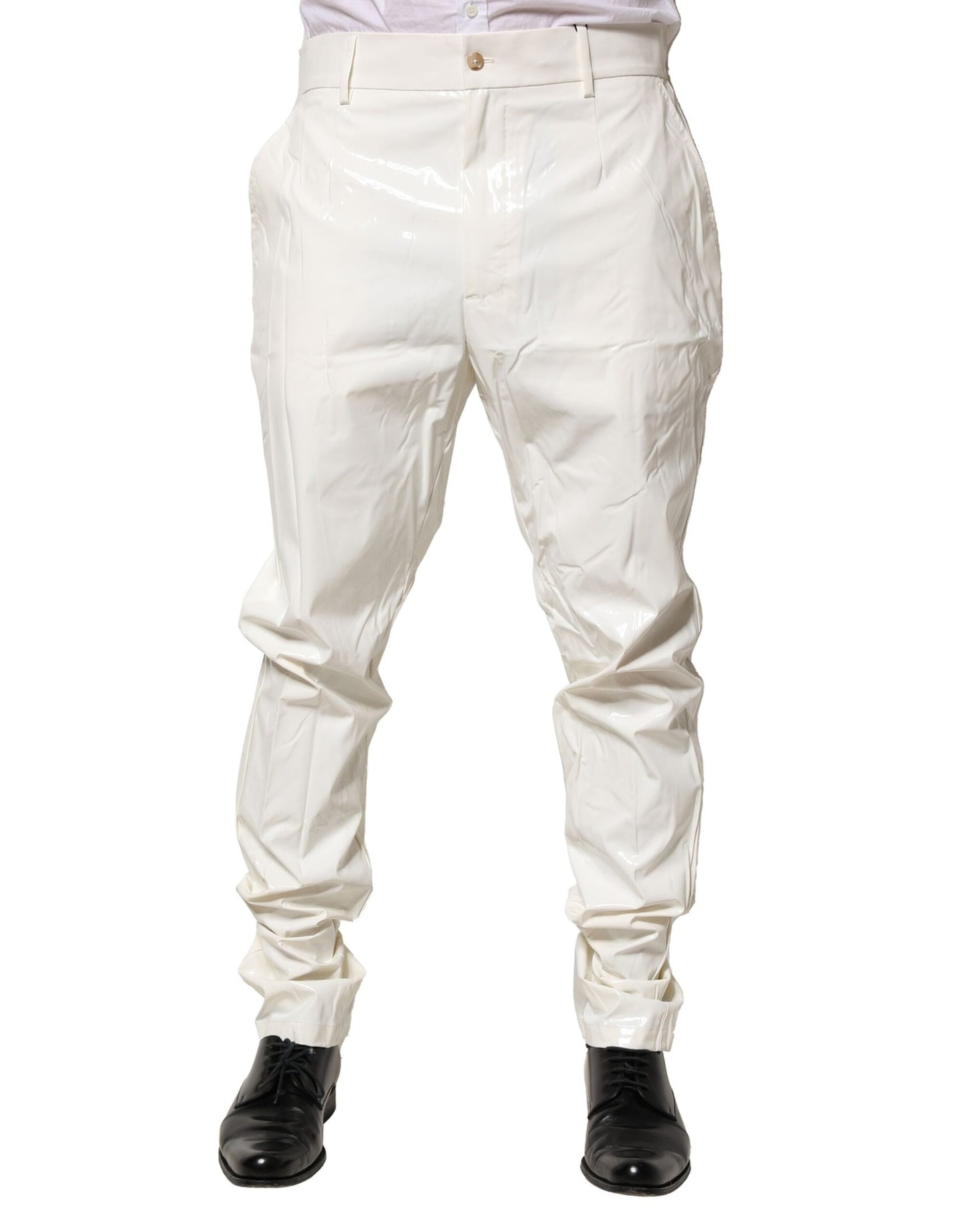 Pantalon fuselé blanc en nylon Dolce & Gabbana pour homme