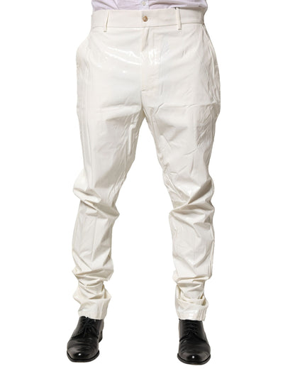 Pantalon fuselé blanc en nylon Dolce & Gabbana pour homme