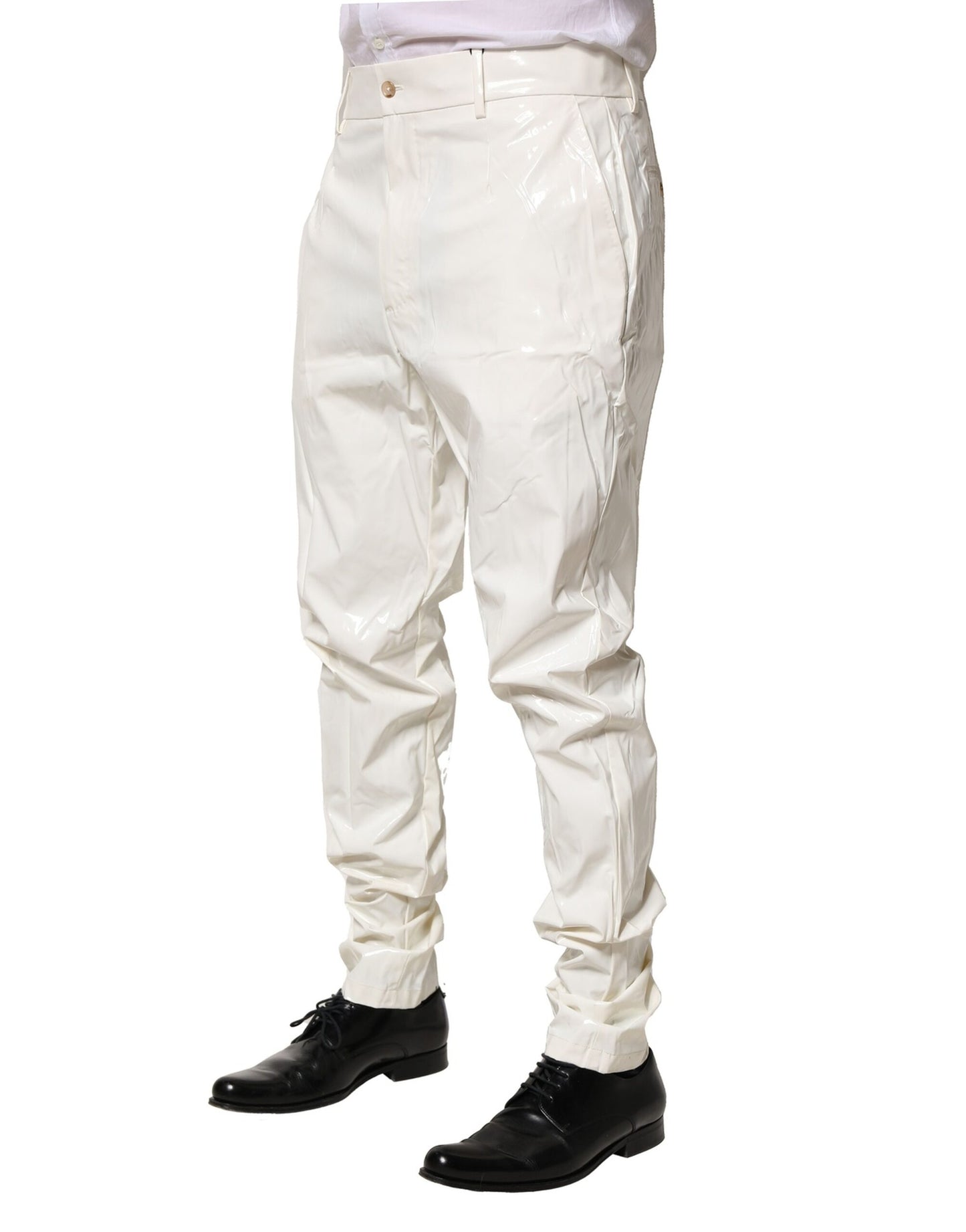 Pantalon fuselé blanc en nylon Dolce & Gabbana pour homme