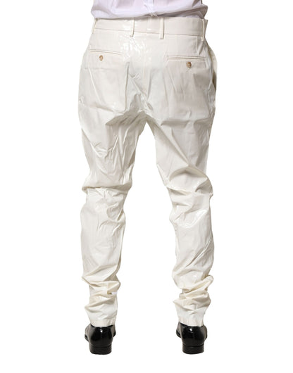Pantalon fuselé blanc en nylon Dolce & Gabbana pour homme