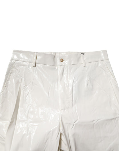 Pantalon fuselé blanc en nylon Dolce & Gabbana pour homme