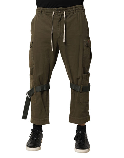 Pantalones cargo Dolce & Gabbana de algodón marrón con cordón
