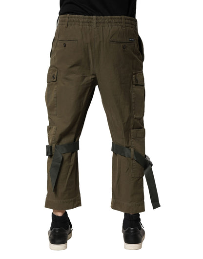 Pantalones cargo Dolce & Gabbana de algodón marrón con cordón