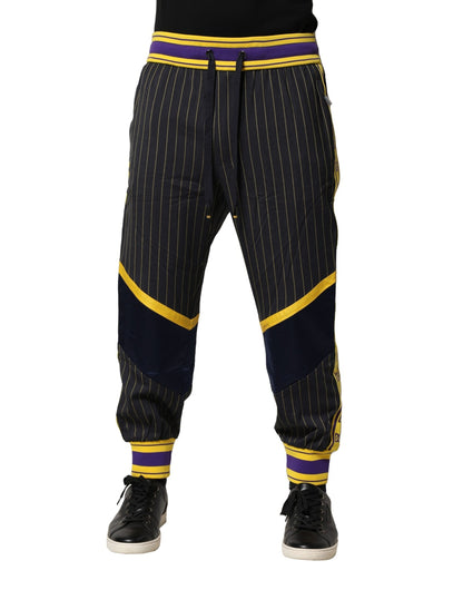 Pantalon de jogging en laine à rayures multicolores Dolce & Gabbana