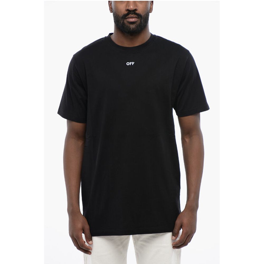 T-shirt Off-White en coton noir à col rond ARROW