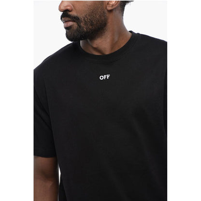 T-shirt Off-White en coton noir à col rond ARROW