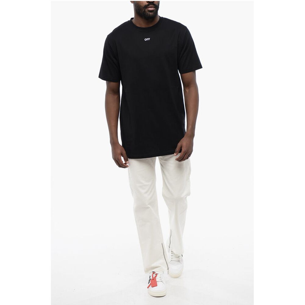 T-shirt Off-White en coton noir à col rond ARROW