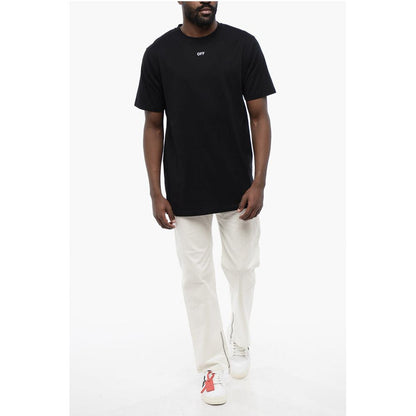 T-shirt Off-White en coton noir à col rond ARROW