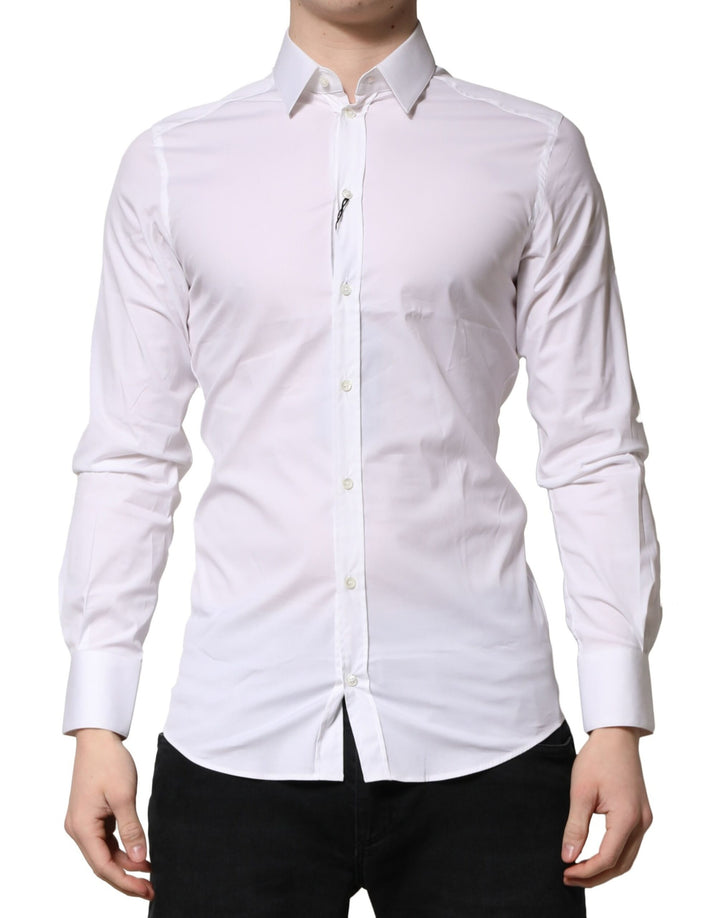 Camisa Formal de Algodón Blanca GOLD para Hombre de Dolce & Gabbana