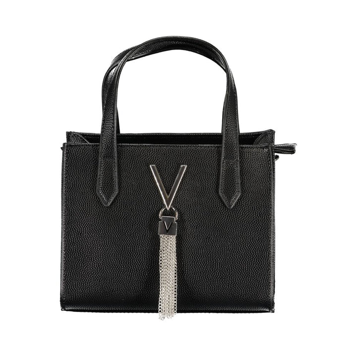 Mario Valentino Nero Polyurethane Women's Bag with Handles and Shoulder Strap