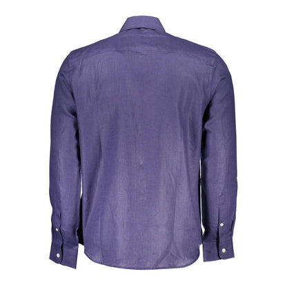 North Sails Blu Linen Men Shirt