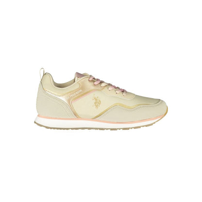 U.S. POLO ASSN. Beige Polyurethane Women Sneaker