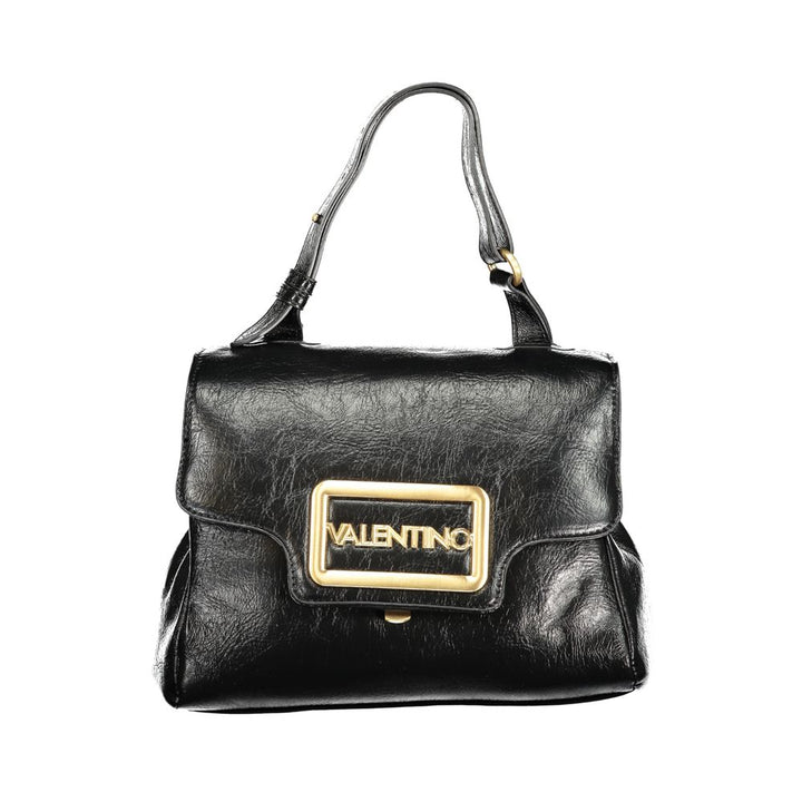 Mario Valentino Nero Poliuretano Women Bag With Adjustable Handle