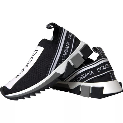 Chaussures Baskets Dolce & Gabbana Sorrento Noir Blanc à Enfiler
