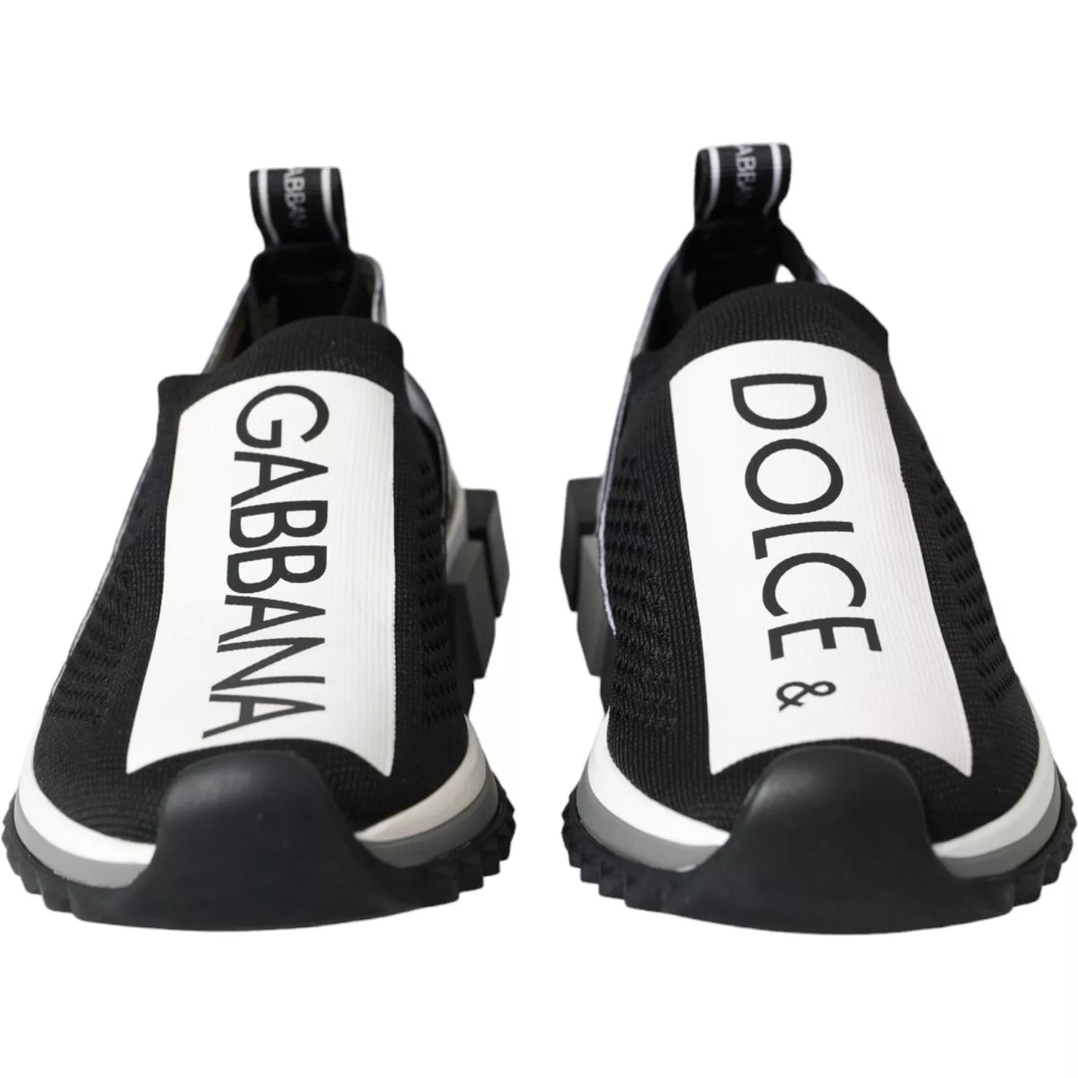 Chaussures Baskets Dolce & Gabbana Sorrento Noir Blanc à Enfiler