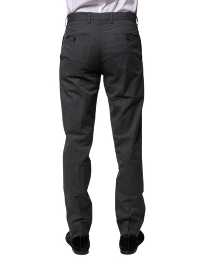 Pantalon habillé Dolce & Gabbana en coton rayé gris